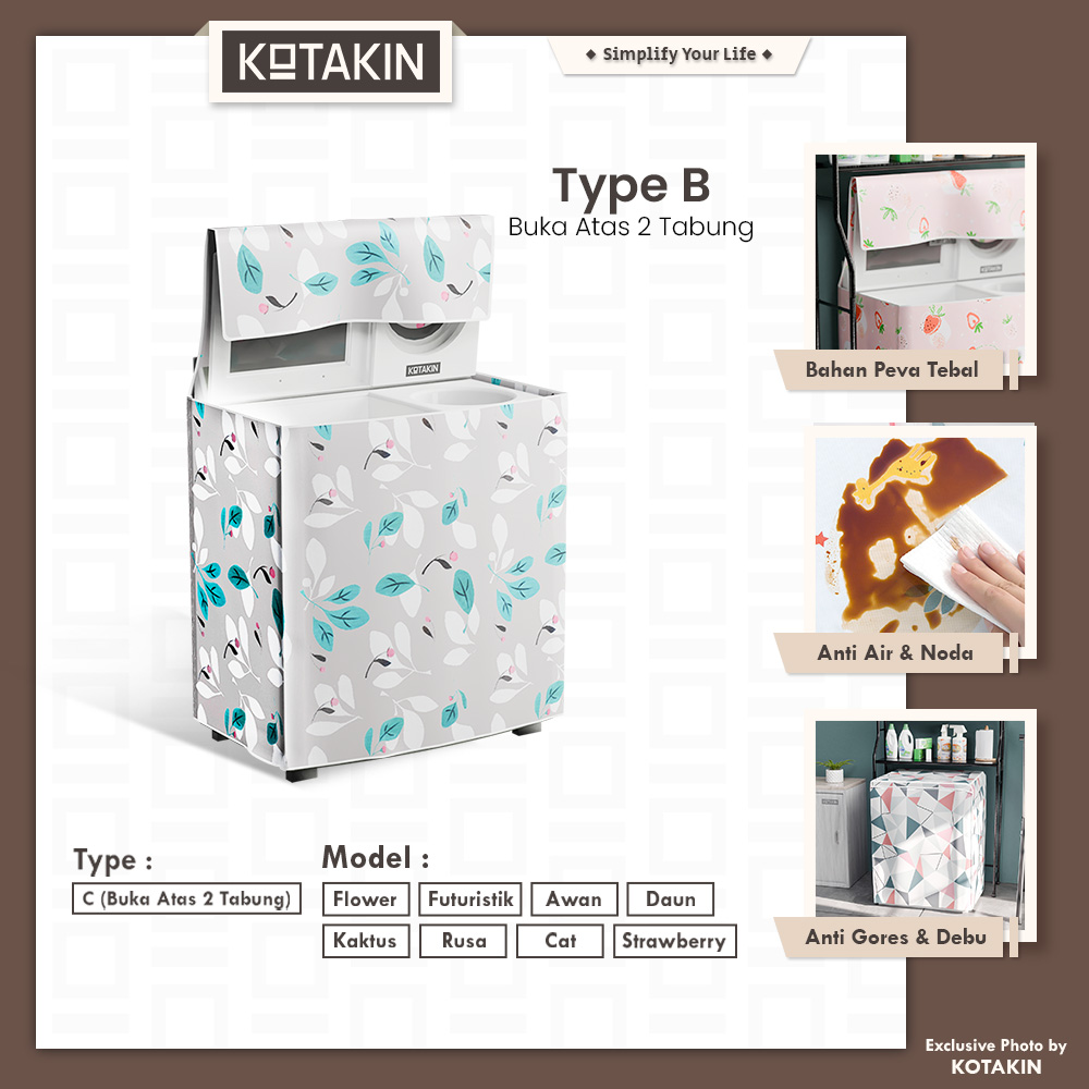 Cover Mesin Cuci Bukaan Atas Lubang 2